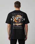 Tiger Roar Oversized Graphic T-Shirt – Premium Streetwear Cotton Tee | Unisex Black
