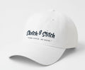 Sketch & Stitch™ Premium White Cotton Baseball Cap | Unisex Adjustable Casual Cap